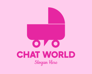 Baby Stroller Chat logo design