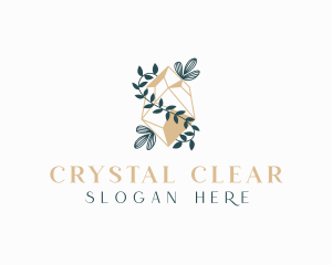 Crystal Gem Foliage logo design