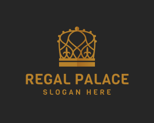 Gold Coronet Crown logo design