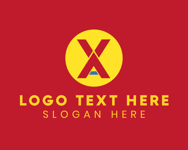 Letter Ax logo example 2