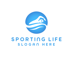Swimming Man Sports logo