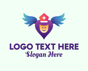 Medical Healthcare Angel Logo