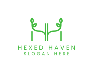 Leaf Spa Letter HH logo design