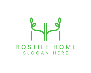 Leaf Spa Letter HH logo design