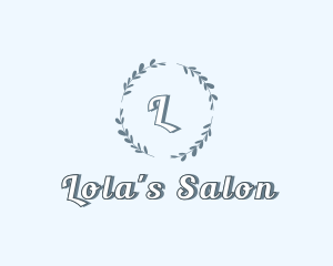 Beauty Spa Organic Wreath logo design