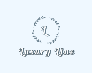 Beauty Spa Organic Wreath logo design