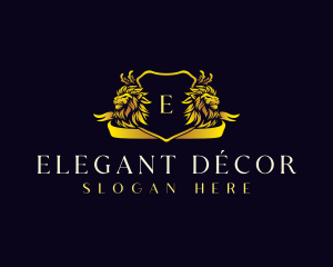 Elegant Lion Crest logo design