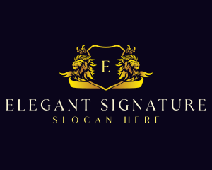 Elegant Lion Crest logo design