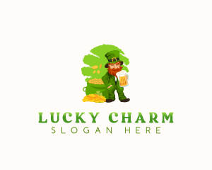 Leprechaun Beer Folklore logo design