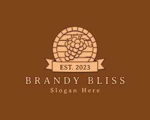 Wine Wood Barrel  logo design