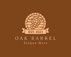 Wine Wood Barrel  logo design