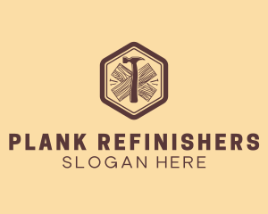 Hammer Plank Carpentry logo design