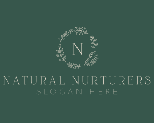 Organic Leaf Foliage logo design