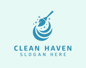 Sanitary Mop Cleaning logo design