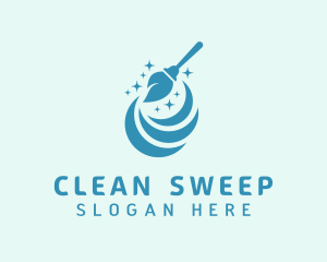 Sanitary Mop Cleaning logo design