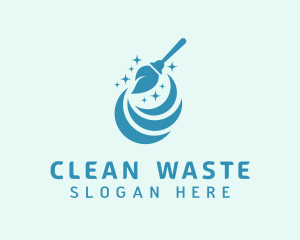 Sanitary Mop Cleaning logo design