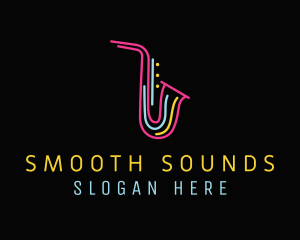 Neon Musical Saxophone  logo