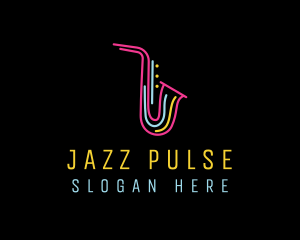 Neon Musical Saxophone  logo