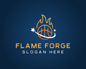 Fiery Sports Basketball logo design