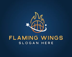 Fiery Sports Basketball logo design