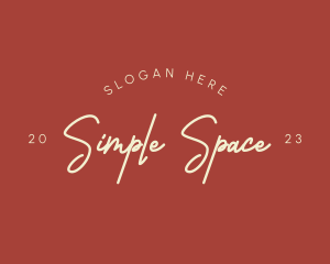 Simple Style Script logo design