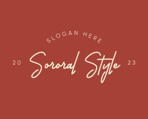 Simple Style Script logo design