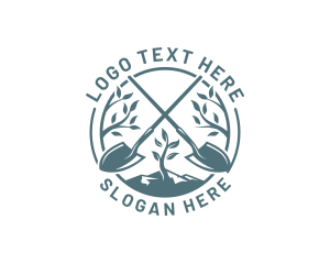 Planting Shovel Gardening logo