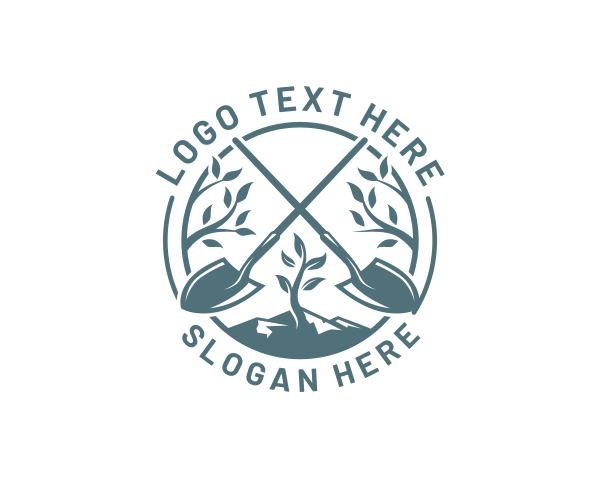 Planting Shovel Gardening logo