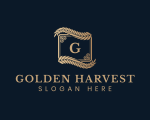 Premium Wheat Crest logo design