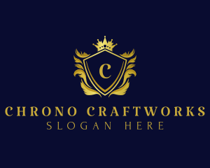 Premium Shield Crown logo design