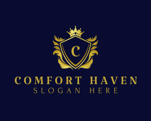 Premium Shield Crown logo design