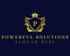 Premium Shield Crown logo design