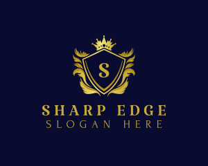 Premium Shield Crown logo design