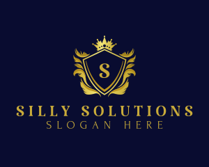 Premium Shield Crown logo design