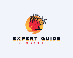 Beach Island Travel logo design