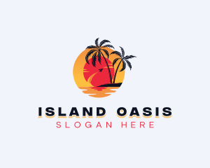 Beach Island Travel logo design