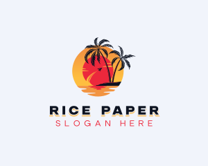 Beach Island Travel logo design