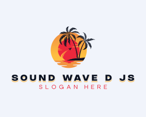 Beach Island Travel logo design