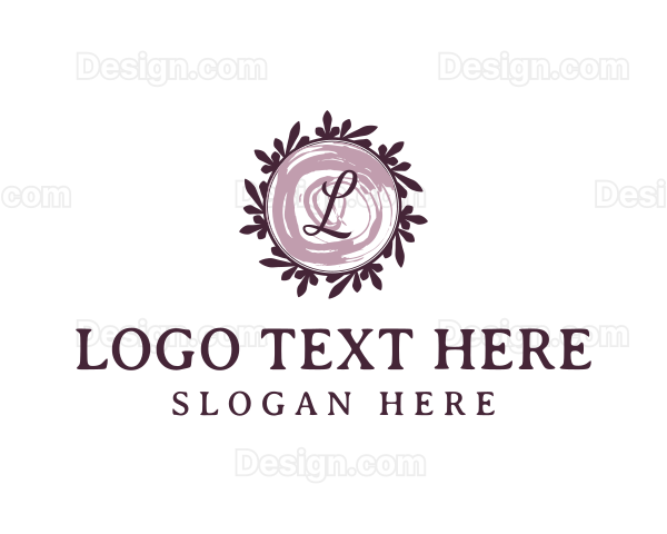 Wedding Event Wreath Logo