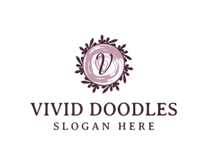 Wedding Event Wreath logo design