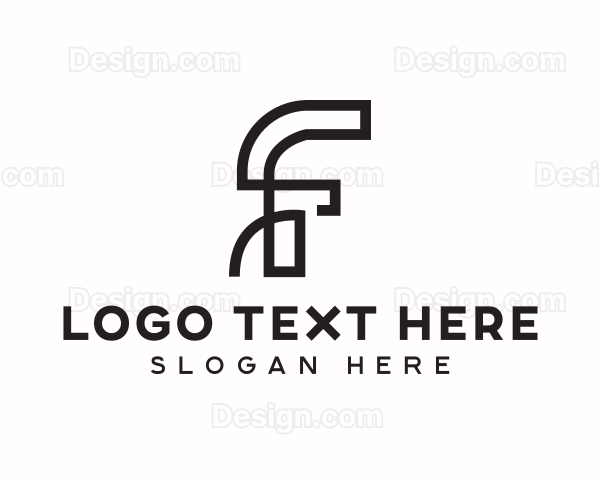 Architecture Construction Letter F Logo