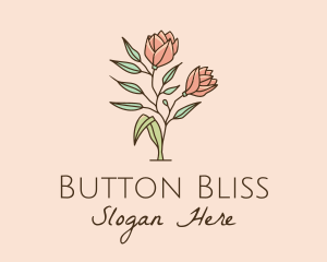 Natural Rose Flowers  logo design