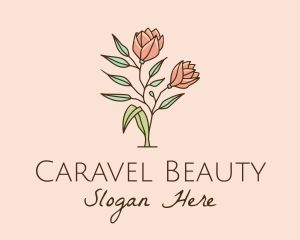 Natural Rose Flowers  logo design