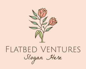 Natural Rose Flowers  logo design