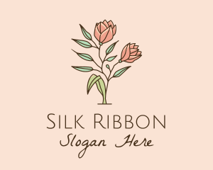 Natural Rose Flowers  logo design