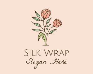 Natural Rose Flowers  logo design