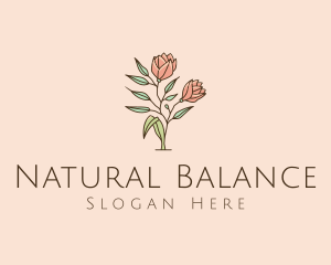 Natural Rose Flowers  logo