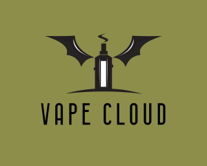 Vape Bat Wings  logo design