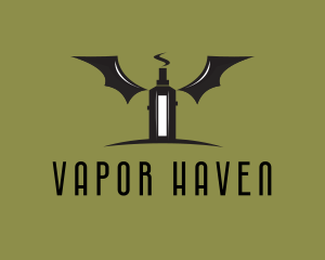 Vape Bat Wings  logo design