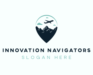 Location Pin Traveler logo design